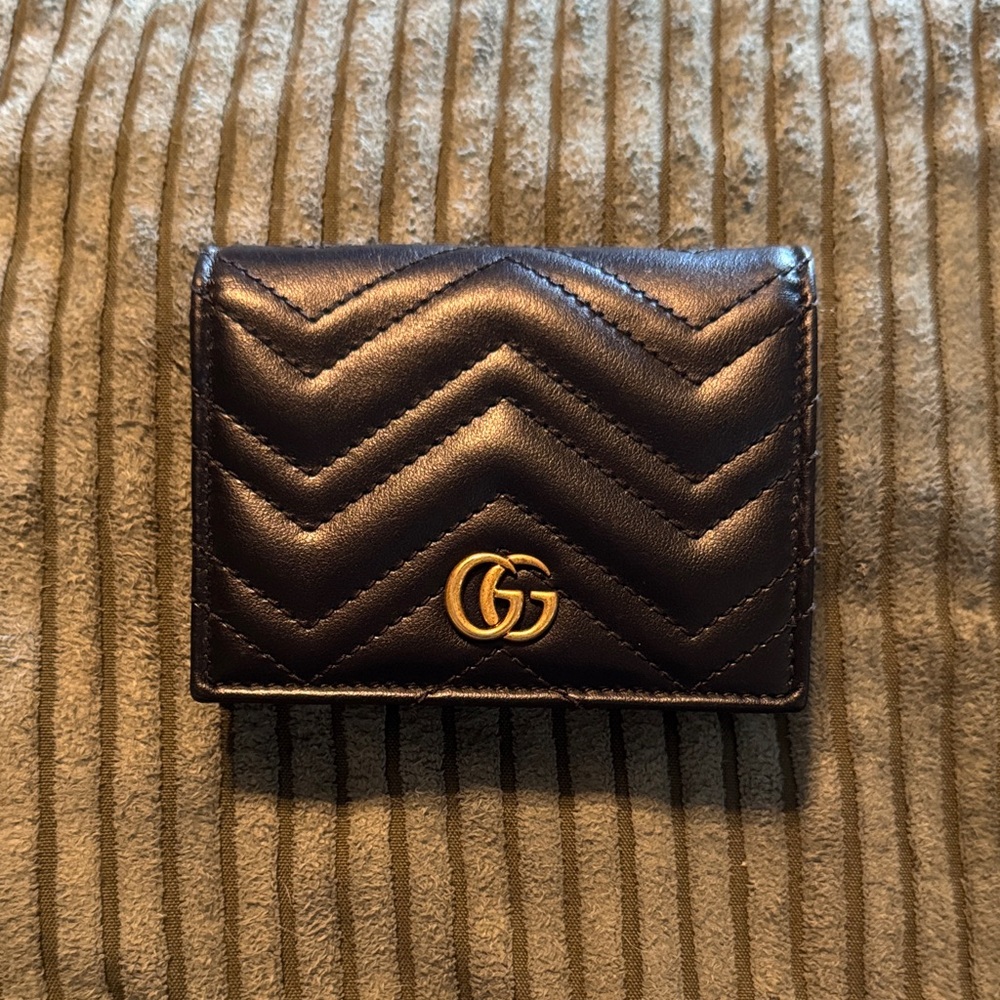 Gucci Black Quilted Leather Card Case